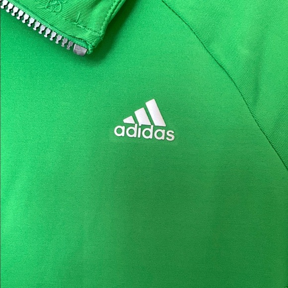 Gently Loved Adidas Green Track Jacket **Missing Collar Draw String** - Picture 2 of 11